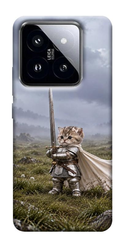 Чехол itsPrint Knight kitten для Xiaomi 14 Pro, мемы, купить оптом с доставкой