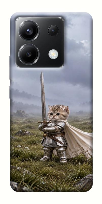 Чехол itsPrint Knight kitten для Xiaomi Poco X6, мемы, купить оптом с доставкой