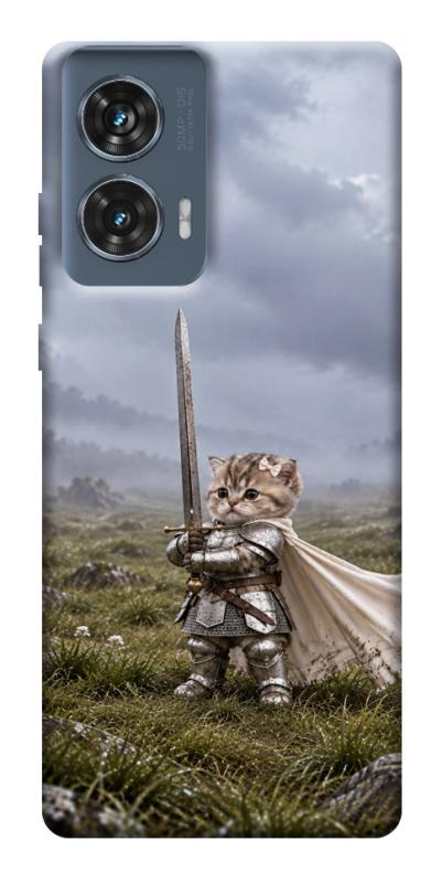 Чехол itsPrint Knight kitten для Motorola Edge 50 Fusion, мемы, купить оптом с доставкой