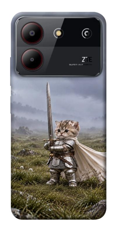 Чехол itsPrint Knight kitten для ZTE Blade A54 4G, мемы, купить оптом с доставкой