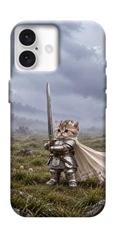 Чехол itsPrint Knight kitten для Apple iPhone 16 Plus (6.7"), мемы, купить оптом с доставкой