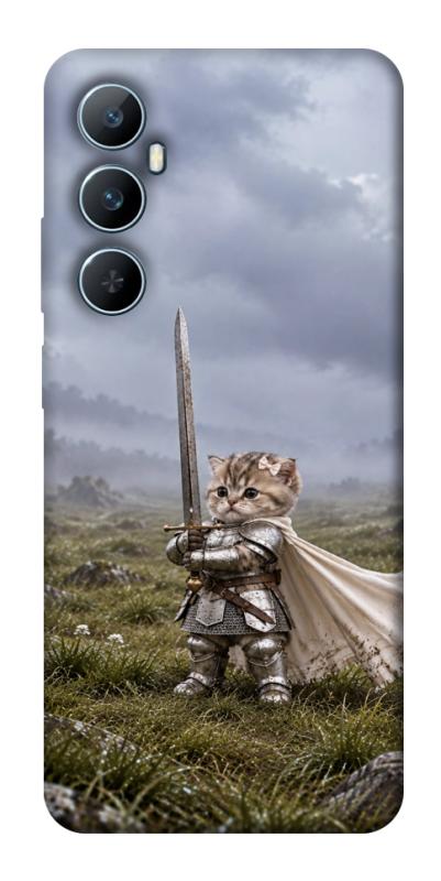 Чехол itsPrint Knight kitten для Realme C65 4G, мемы, купить оптом с доставкой