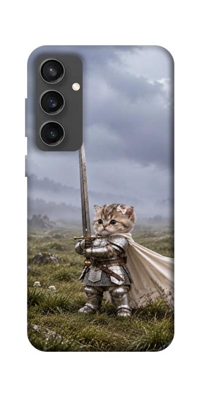 Чехол itsPrint Knight kitten для Samsung Galaxy S24 FE, мемы, купить оптом с доставкой