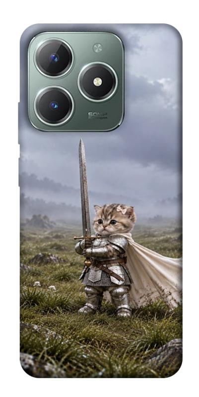 Чехол itsPrint Knight kitten для Realme C61 4G, мемы, купить оптом с доставкой