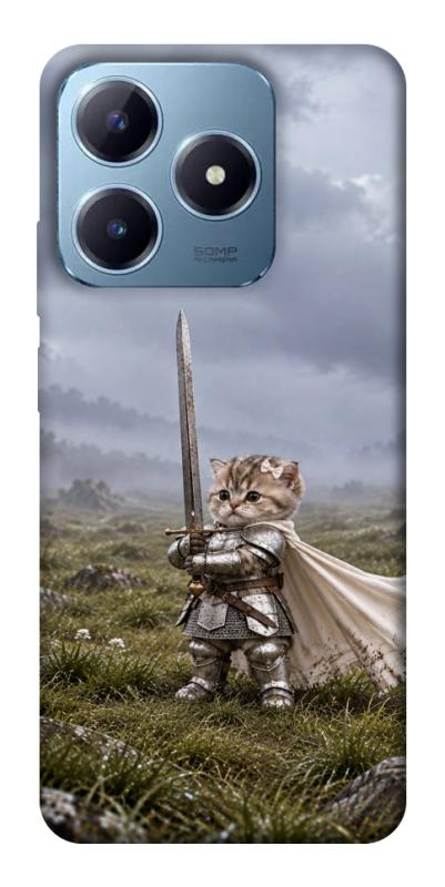 Чехол itsPrint Knight kitten для Realme C63 4G, мемы, купить оптом с доставкой