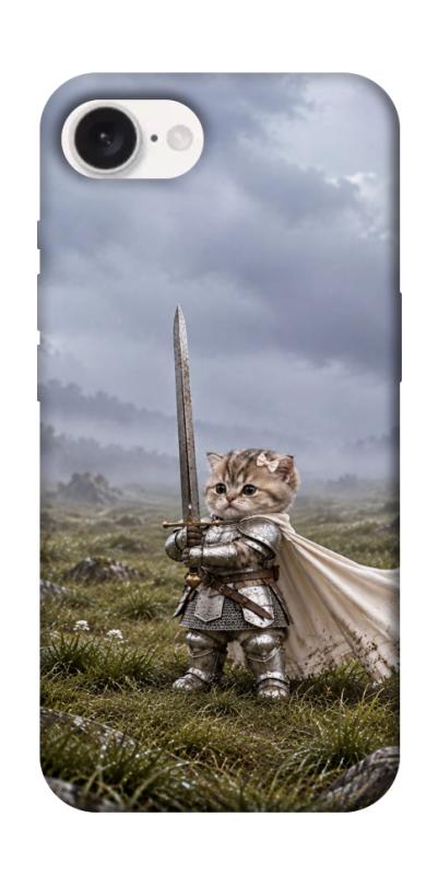 Чехол itsPrint Knight kitten для Apple iPhone 16e (6.1"), мемы, купить оптом с доставкой