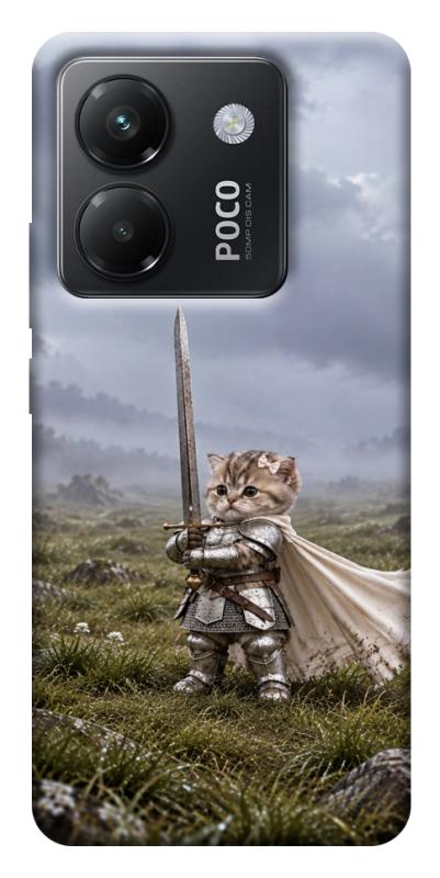 Чехол itsPrint Knight kitten для Xiaomi Poco M7 Pro 5G, мемы, купить оптом с доставкой
