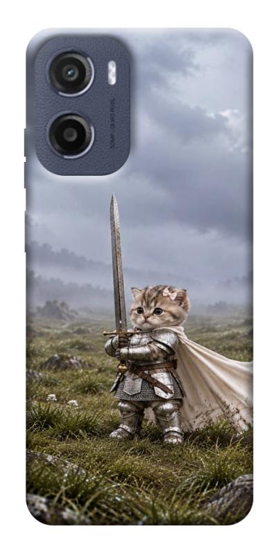 Чехол itsPrint Knight kitten для Motorola Moto G05, мемы, купить оптом с доставкой