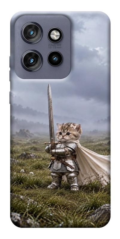 Чехол itsPrint Knight kitten для Motorola Edge 50 Neo, мемы, купить оптом с доставкой