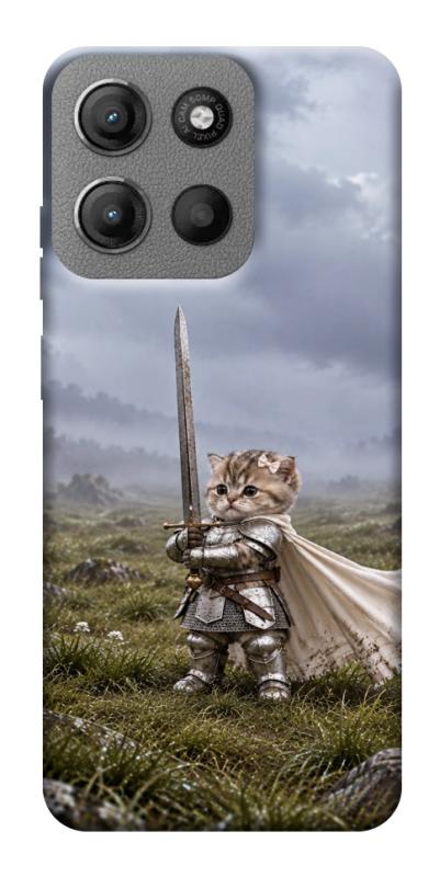 Чехол itsPrint Knight kitten для Motorola Moto G15 4G, мемы, купить оптом с доставкой