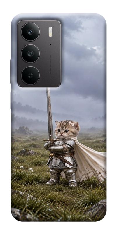 Чехол itsPrint Knight kitten для Realme C75, мемы, купить оптом с доставкой