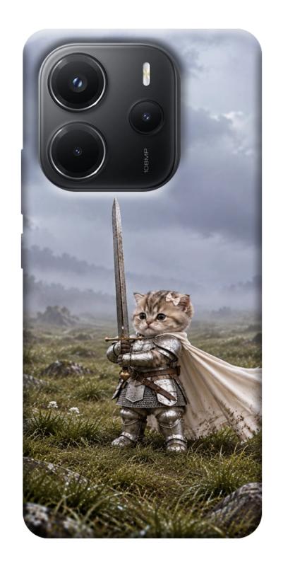 Чехол itsPrint Knight kitten для Xiaomi Redmi Note 14 4G (Europe version), мемы, купить оптом с доставкой