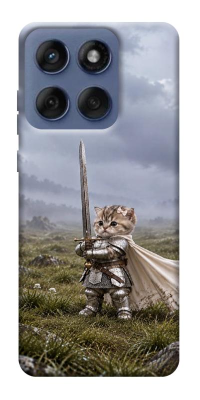 Чехол itsPrint Knight kitten для Motorola Edge 60 Fusion, мемы, купить оптом с доставкой