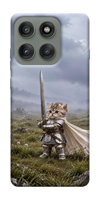 Чехол itsPrint Knight kitten для Motorola Edge 60 Pro, мемы, купить оптом с доставкой
