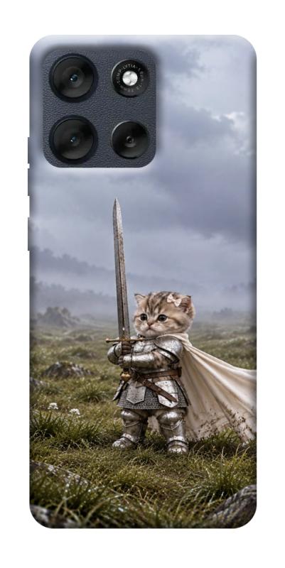 Чехол itsPrint Knight kitten для Motorola Moto G56 5G, мемы, купить оптом с доставкой