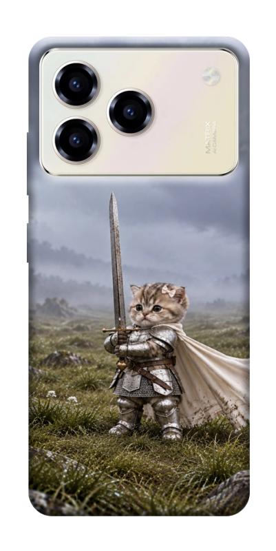 Чехол itsPrint Knight kitten для ZTE Blade A76, мемы, купить оптом с доставкой