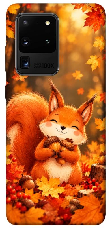 Чехол itsPrint Осіннє білченя для Samsung Galaxy S20 Ultra, животные, купить оптом с доставкой