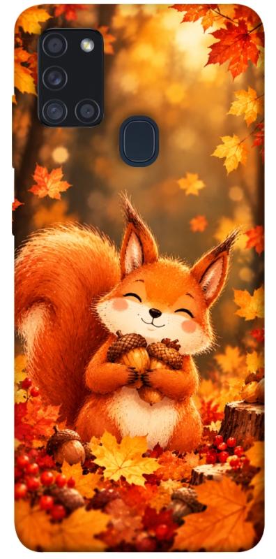 Чехол itsPrint Осіннє білченя для Samsung Galaxy A21s, животные, купить оптом с доставкой