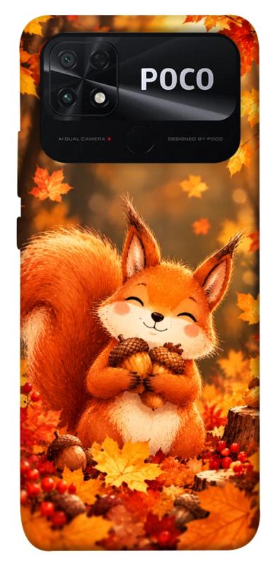 Чехол itsPrint Осіннє білченя для Xiaomi Poco C40, животные, купить оптом с доставкой