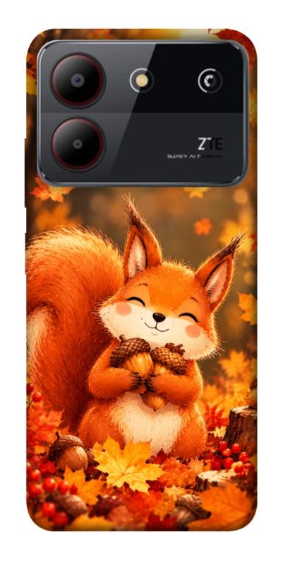 Чехол itsPrint Осіннє білченя для ZTE Blade A54 4G, животные, купить оптом с доставкой