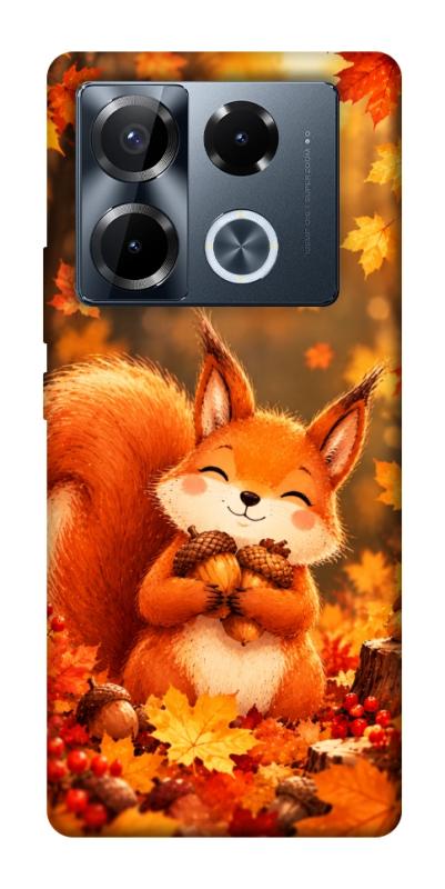Чехол itsPrint Осіннє білченя для Infinix Note 40 Pro 4G, животные, купить оптом с доставкой