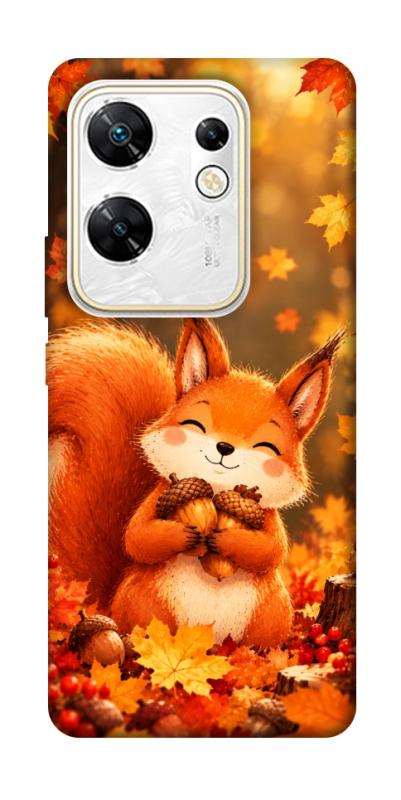 Чехол itsPrint Осіннє білченя для Infinix Zero 30 4G, животные, купить оптом с доставкой