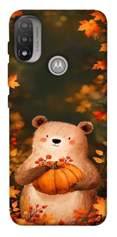 Чехол itsPrint Осінній ведмежа для Motorola Moto E20, животные, купить оптом с доставкой