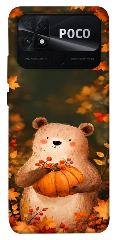 Чехол itsPrint Осінній ведмежа для Xiaomi Poco C40, животные, купить оптом с доставкой