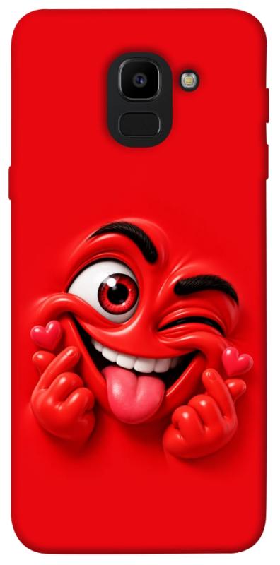 Чехол itsPrint Червоний-сердцеїд для Samsung J600F Galaxy J6 (2018), детские, купить оптом с доставкой