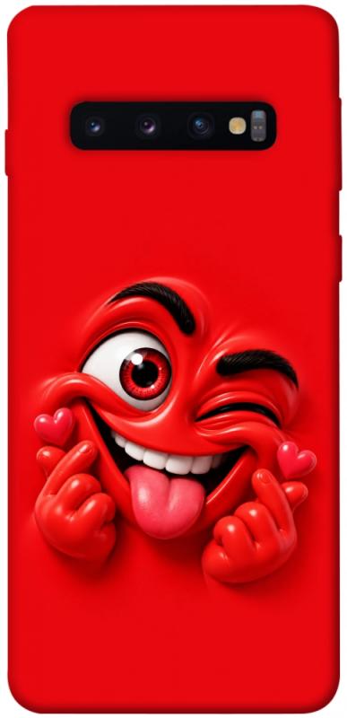 Чехол itsPrint Червоний-сердцеїд для Samsung Galaxy S10, детские, купить оптом с доставкой