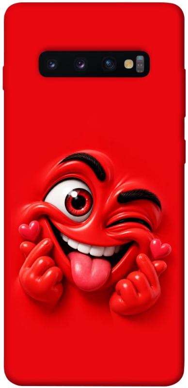 Чехол itsPrint Червоний-сердцеїд для Samsung Galaxy S10+, детские, купить оптом с доставкой