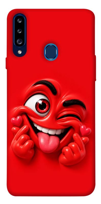 Чехол itsPrint Червоний-сердцеїд для Samsung Galaxy A20s, детские, купить оптом с доставкой