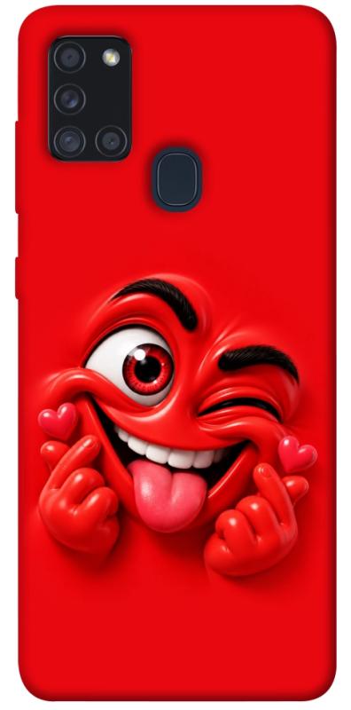 Чехол itsPrint Червоний-сердцеїд для Samsung Galaxy A21s, детские, купить оптом с доставкой