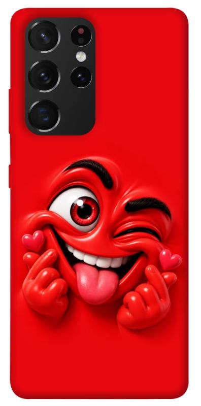 Чохол itsPrint Червоний-сердцеїд для Samsung Galaxy S21 Ultra, дитячі, купити оптом з доставкою