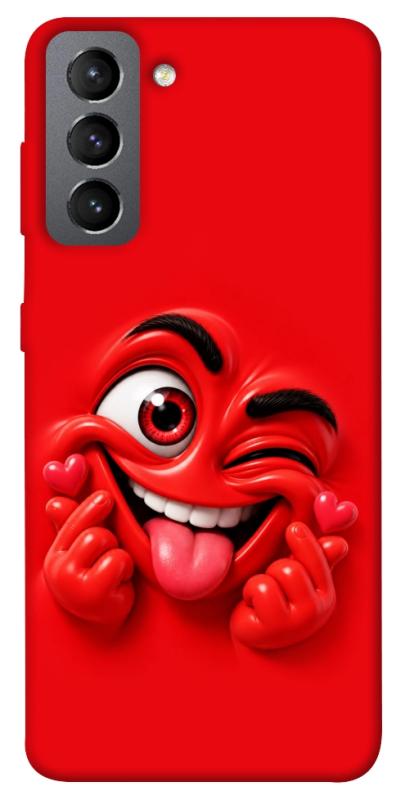 Чехол itsPrint Червоний-сердцеїд для Samsung Galaxy S21 FE, детские, купить оптом с доставкой