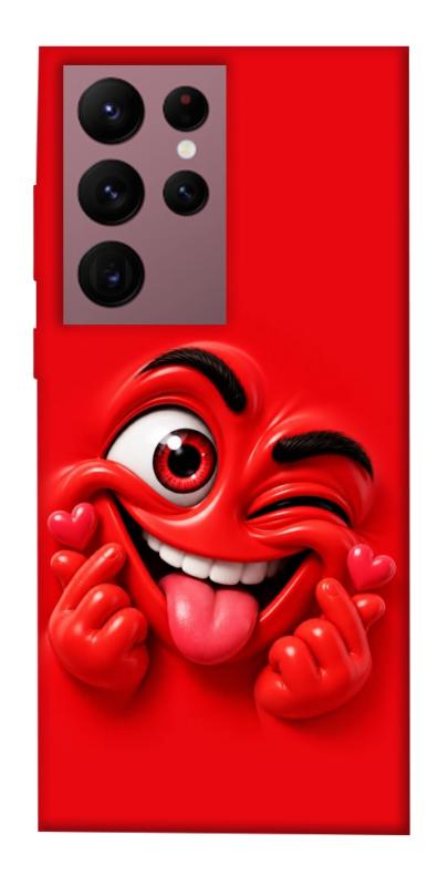Чехол itsPrint Червоний-сердцеїд для Samsung Galaxy S22 Ultra, детские, купить оптом с доставкой