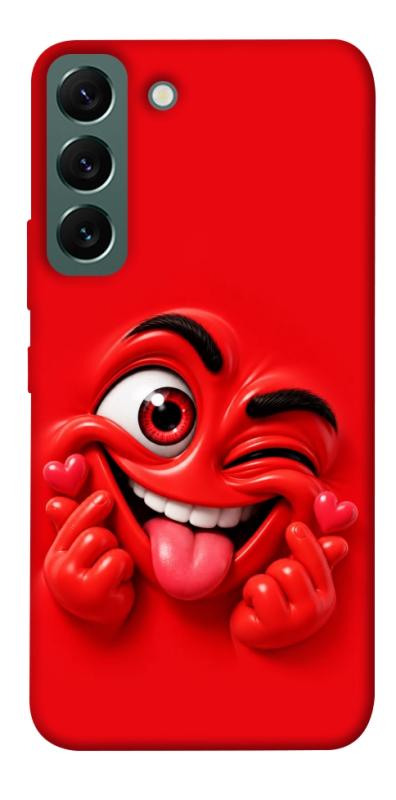 Чехол itsPrint Червоний-сердцеїд для Samsung Galaxy S22, детские, купить оптом с доставкой