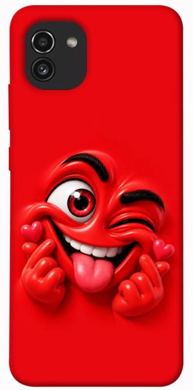Чехол itsPrint Червоний-сердцеїд для Samsung Galaxy A03, детские, купить оптом с доставкой