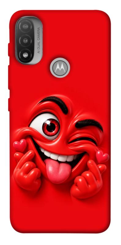 Чехол itsPrint Червоний-сердцеїд для Motorola Moto E20, детские, купить оптом с доставкой