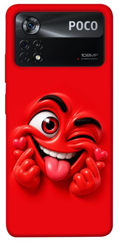 Чехол itsPrint Червоний-сердцеїд для Xiaomi Poco X4 Pro 5G, детские, купить оптом с доставкой