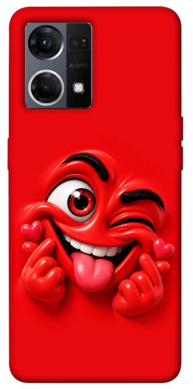 Чохол itsPrint Червоний-сердцеїд для Oppo Reno 7 4G, дитячі, купити оптом з доставкою