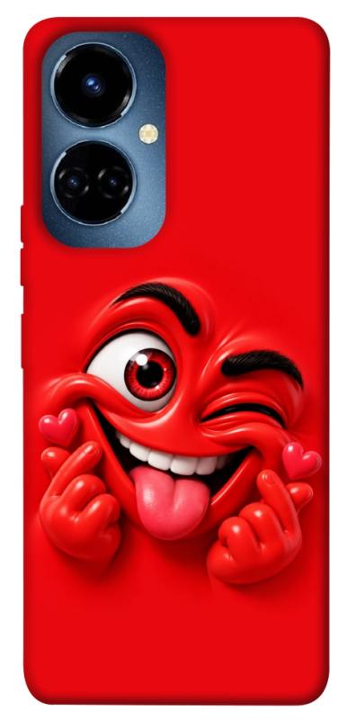 Чохол itsPrint Червоний-сердцеїд для TECNO Camon 19 (CI6n) / 19 Pro (CI8n), дитячі, купити оптом з доставкою