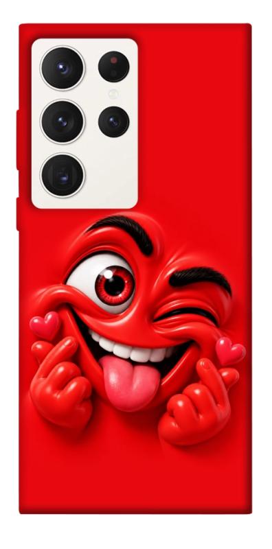 Чехол itsPrint Червоний-сердцеїд для Samsung Galaxy S23 Ultra, детские, купить оптом с доставкой