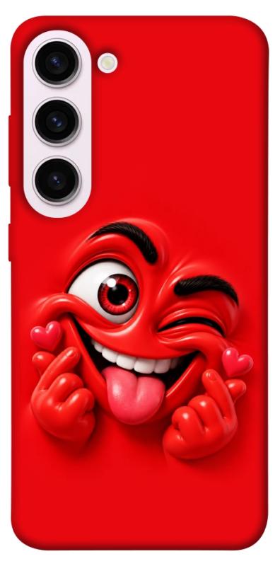 Чехол itsPrint Червоний-сердцеїд для Samsung Galaxy S23+, детские, купить оптом с доставкой