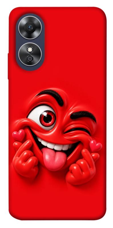 Чехол itsPrint Червоний-сердцеїд для Oppo A17, детские, купить оптом с доставкой