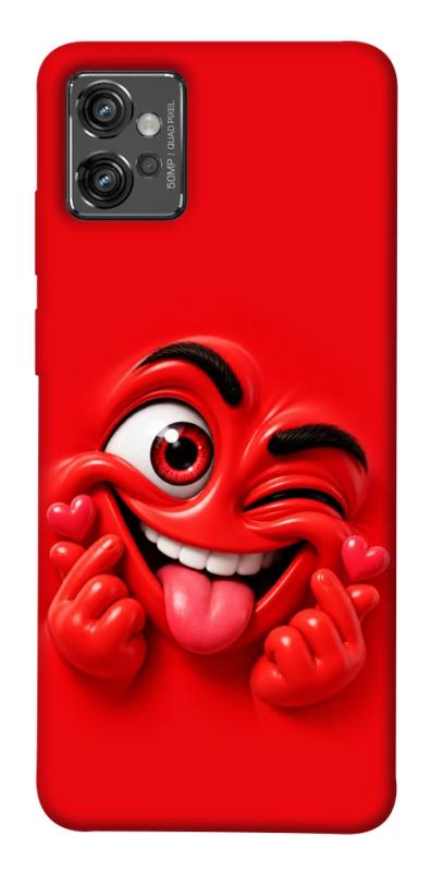 Чехол itsPrint Червоний-сердцеїд для Motorola Moto G32, детские, купить оптом с доставкой