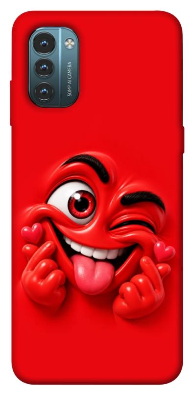 Чехол itsPrint Червоний-сердцеїд для Nokia G21, детские, купить оптом с доставкой