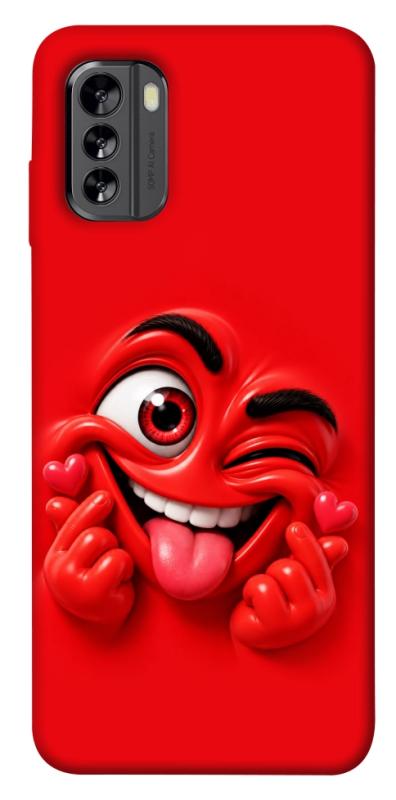 Чехол itsPrint Червоний-сердцеїд для Nokia G60, детские, купить оптом с доставкой