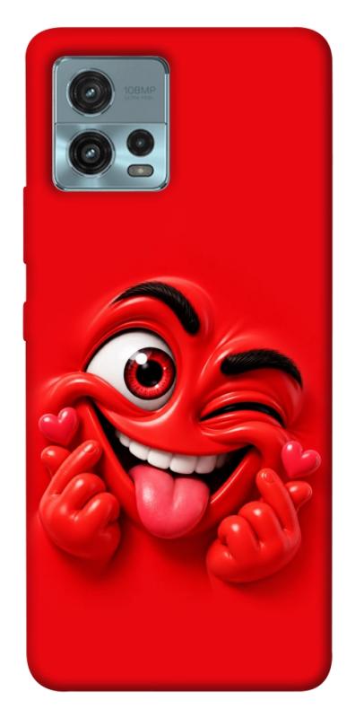 Чехол itsPrint Червоний-сердцеїд для Motorola Moto G72, детские, купить оптом с доставкой