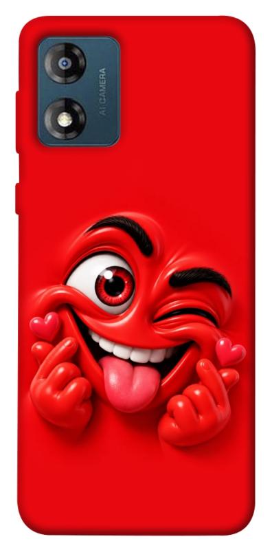 Чохол itsPrint Червоний-сердцеїд для Motorola Moto E13, дитячі, купити оптом з доставкою